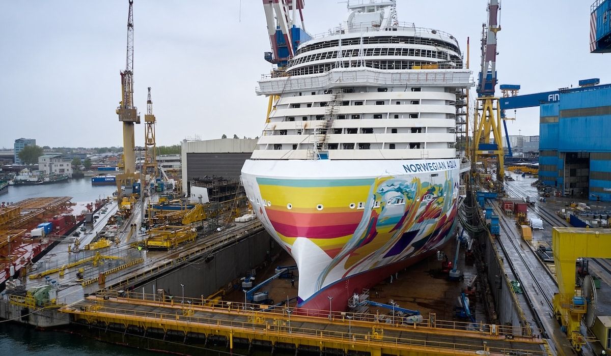 Norwegian Cruise Line Marks Major Construction Milestone For Norwegian Aqua
