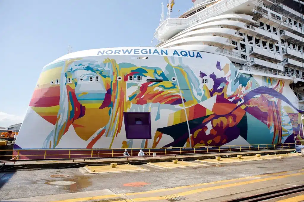 norwegian aqua hull art exterior