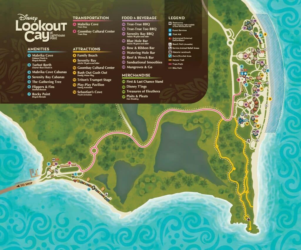 Disney's Lookout Cay Map