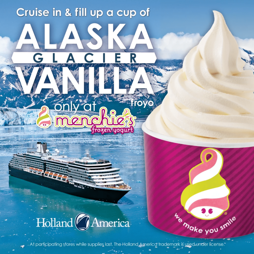 menchie's alaska glacier vanilla frozen yogurt flavor