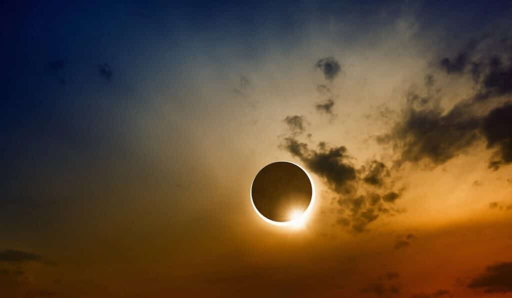 solar eclipse moon sun sky holland america