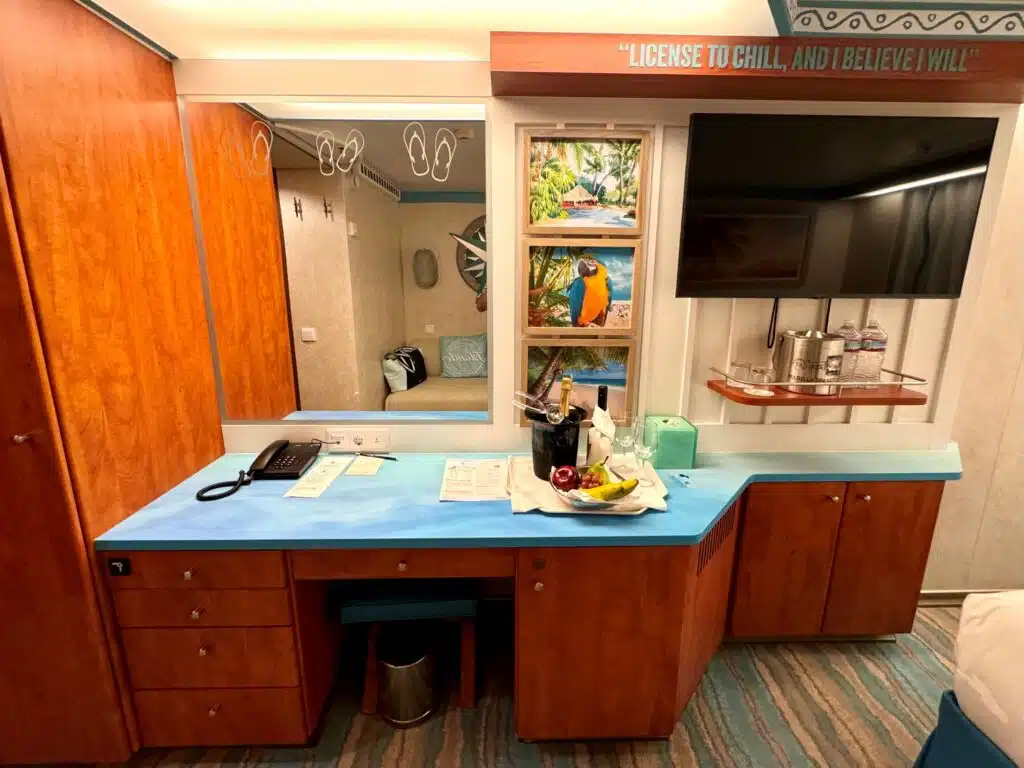 Margaritaville at Sea Islander Balcony Cabin Desk