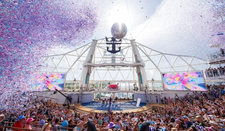 utopia of the seas christening ceremony party