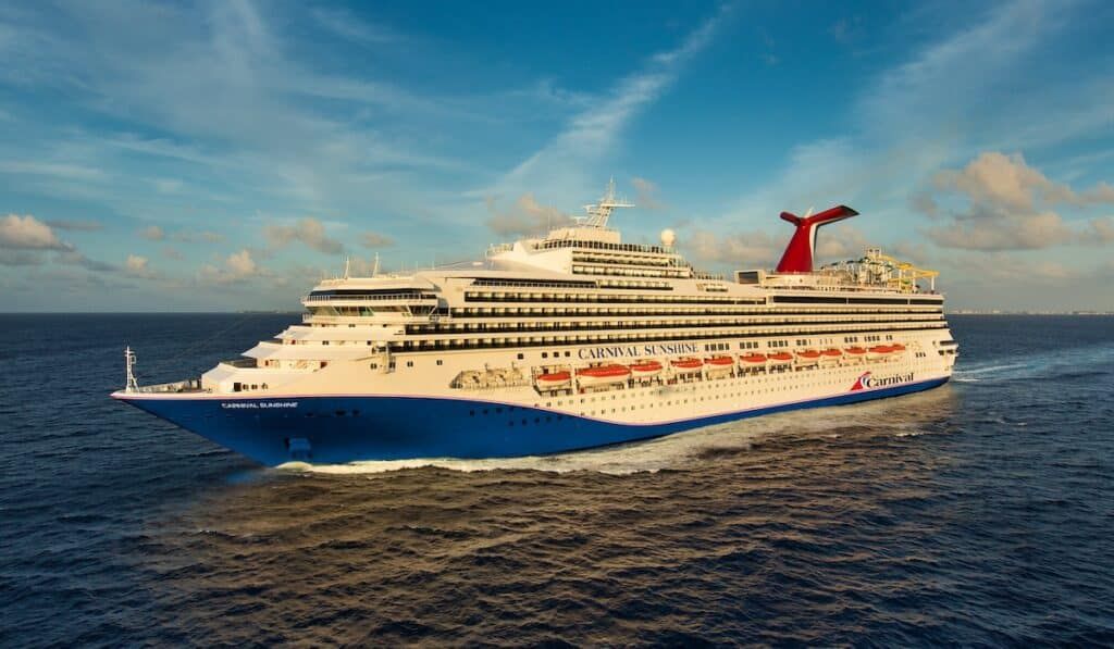 carnival sunshine exterior aerial