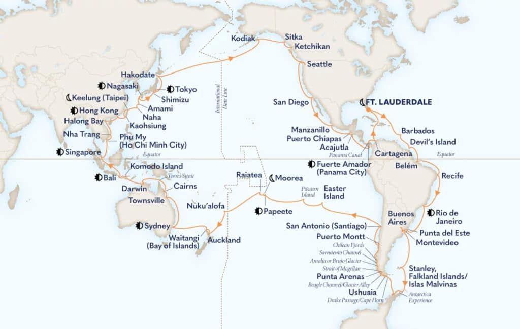 volendam grand world voyage updated itinerary