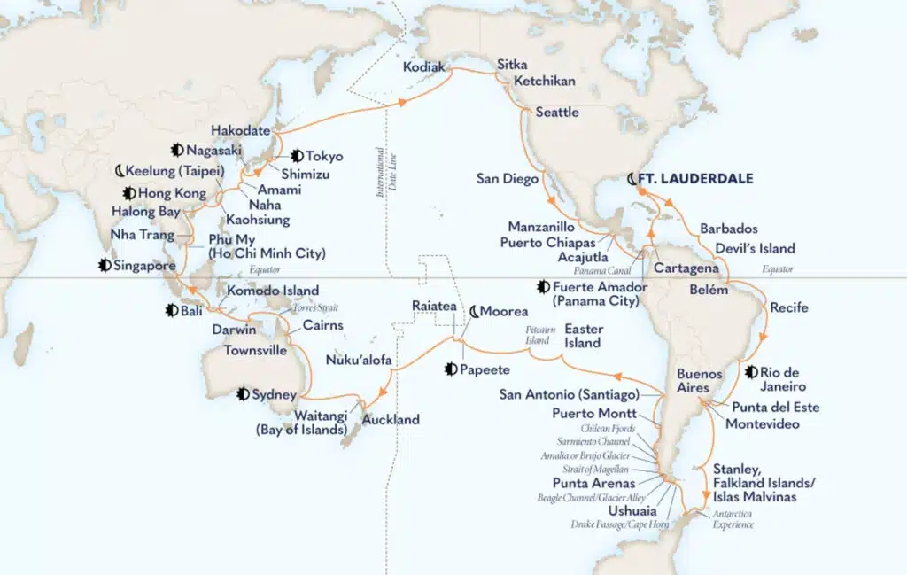 volendam grand world voyage updated itinerary