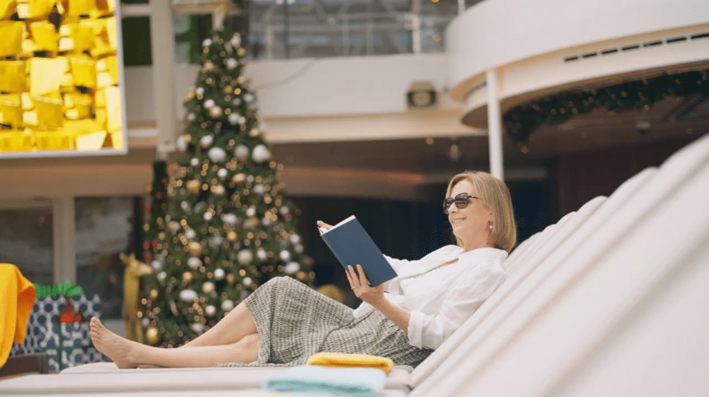 holland america lido deck christmas tree holiday