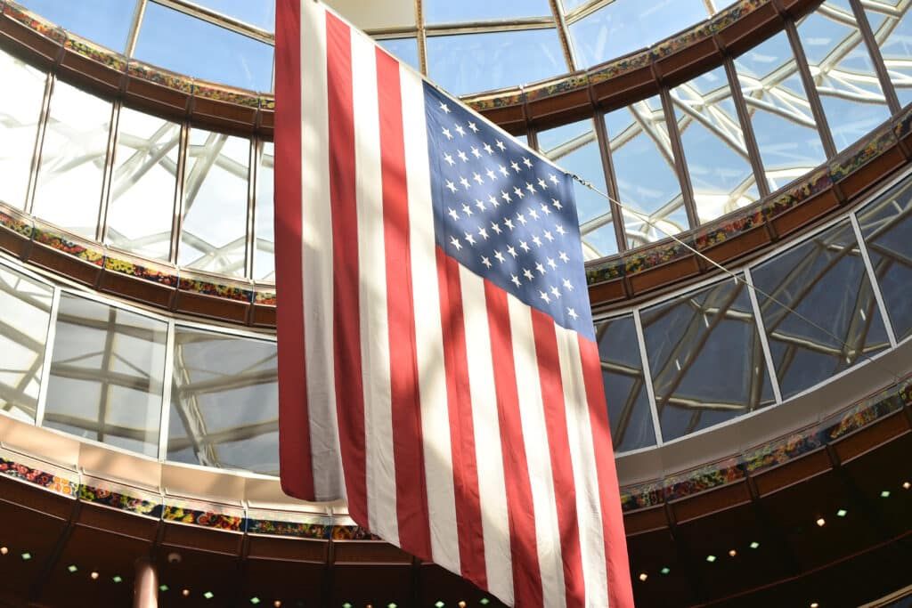 carnival cruise line american flag