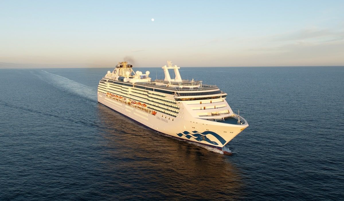 coral princess exterior aerial