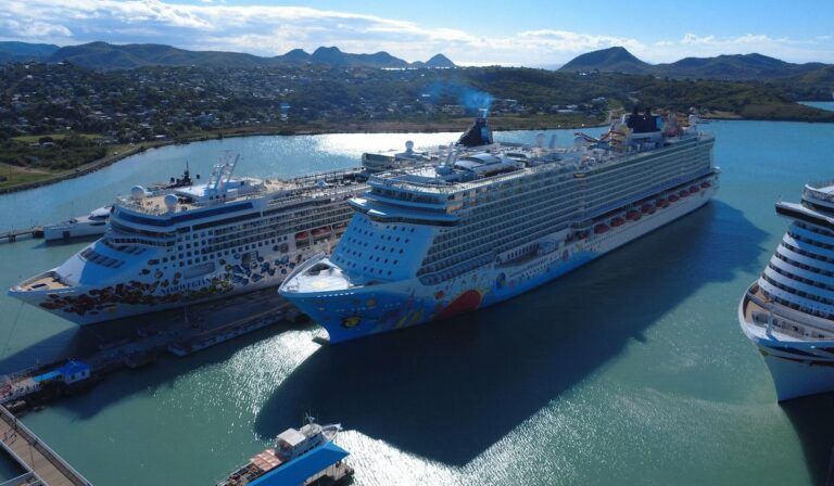 antigua cruise port multiple ships