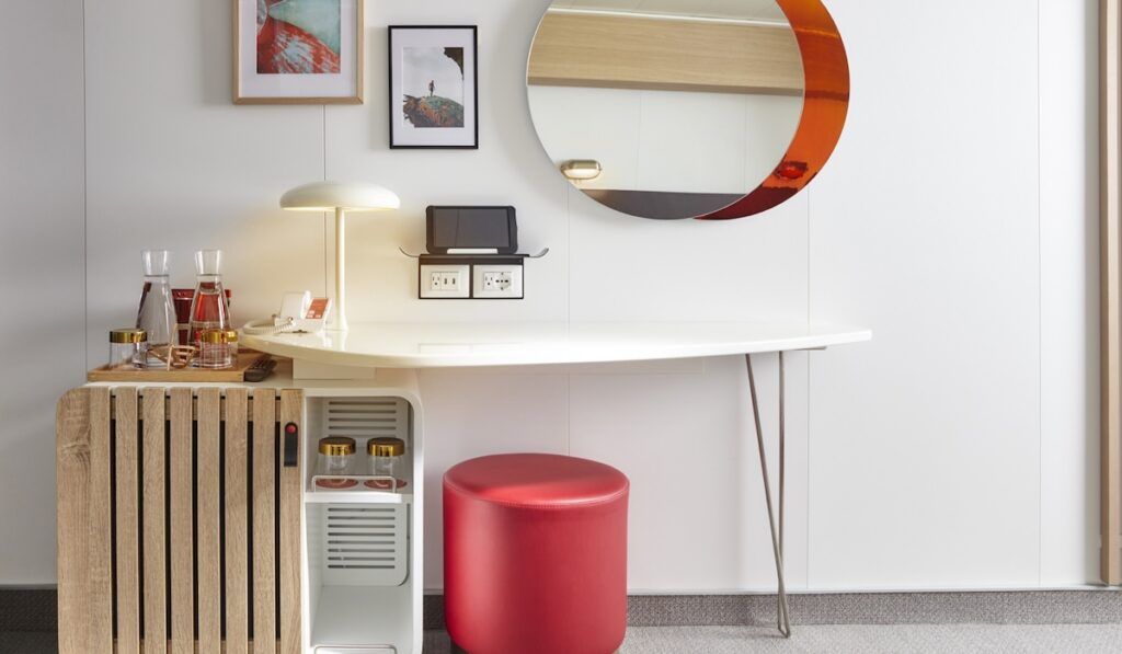 virgin voyages cabin stateroom desk