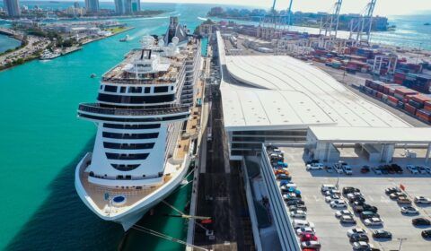 msc seascape at msc miami cruise terminal parking at miami cruise port