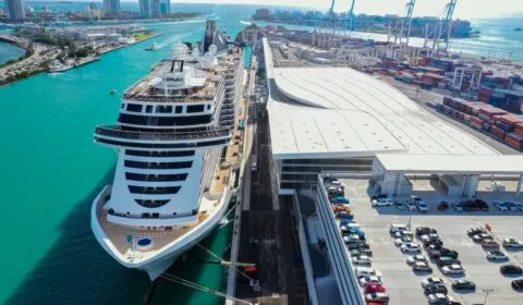 msc seascape at msc miami cruise terminal parking at miami cruise port