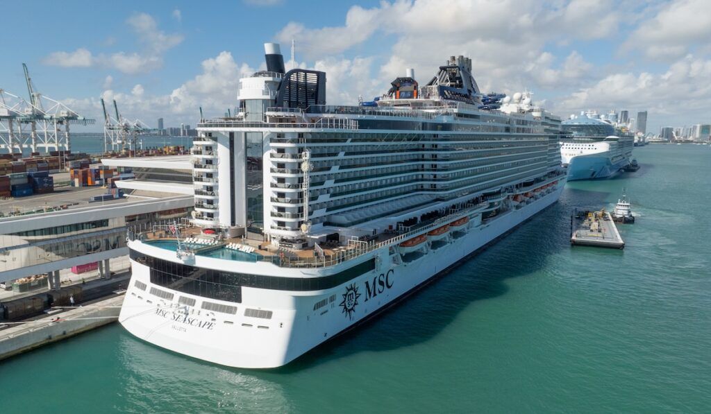 msc seascape at msc miami cruise terminal