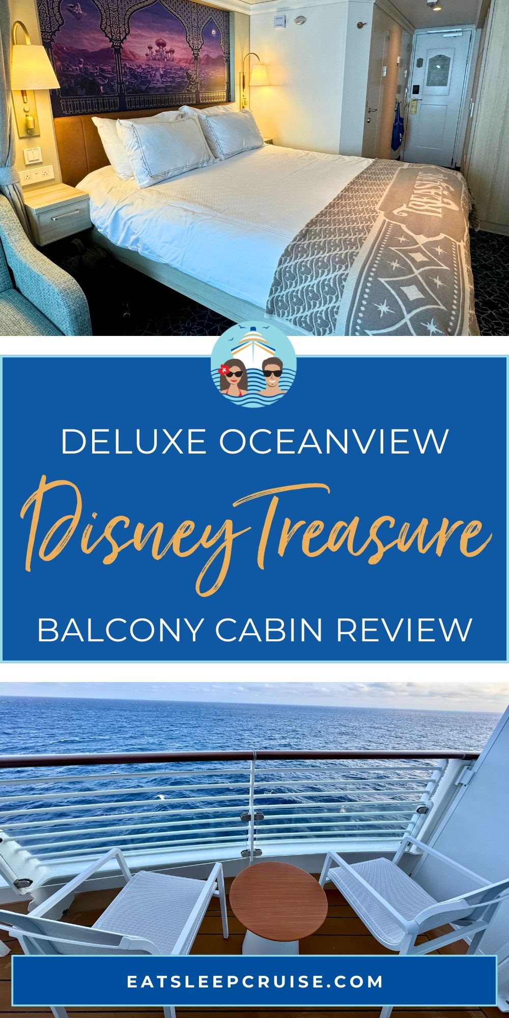 Review of Disney Treasure Veranda stateroom