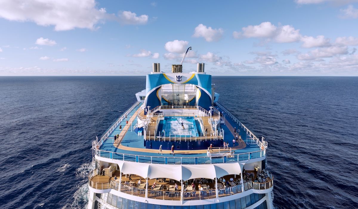royal caribbean ovation of the seas top of ship