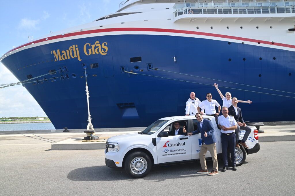 carnival cruise line world ocean day pickup truck