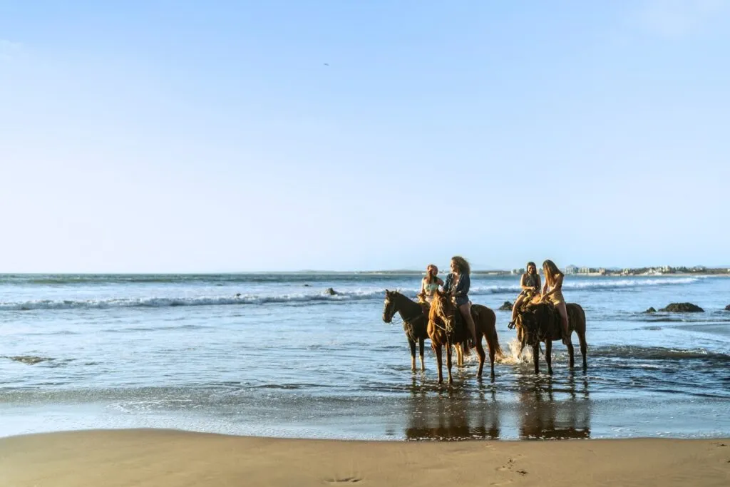 horseback riding on the beach