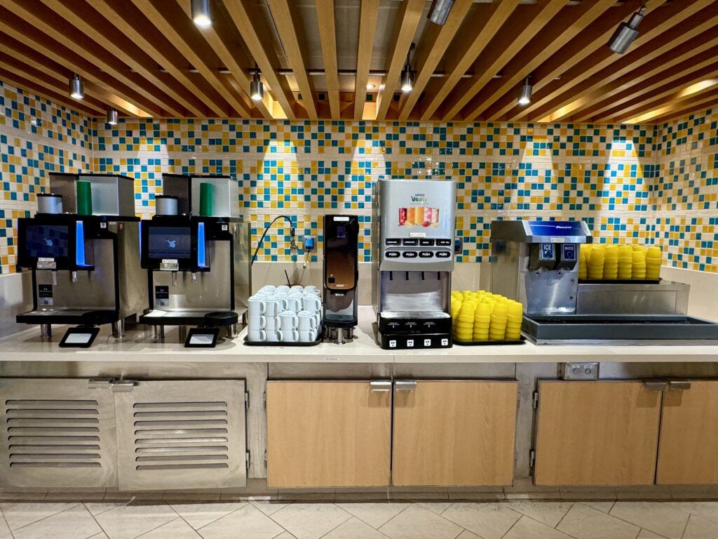 Carnival Vista bars with menus