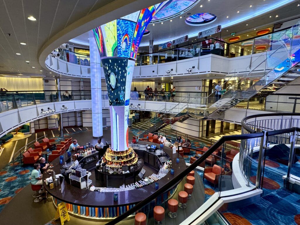 Carnival Vista bars with menus