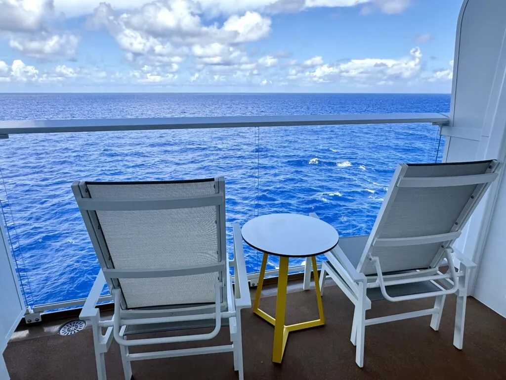 star of the seas balcony cabin review: ocean view balcony vs. infinite ocean view balcony