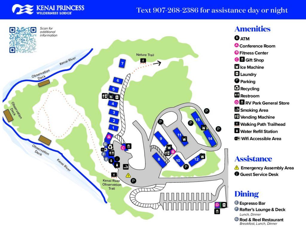 Kenai Princess Lodge map