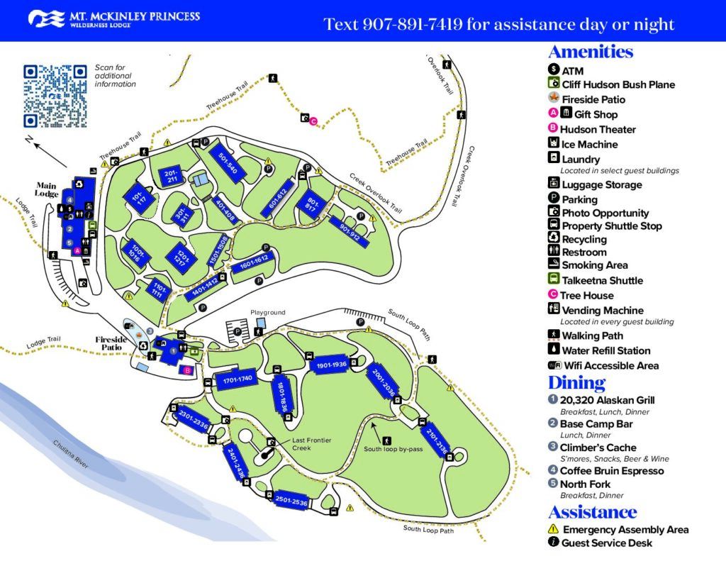 Mt. McKinley Princess Lodge map