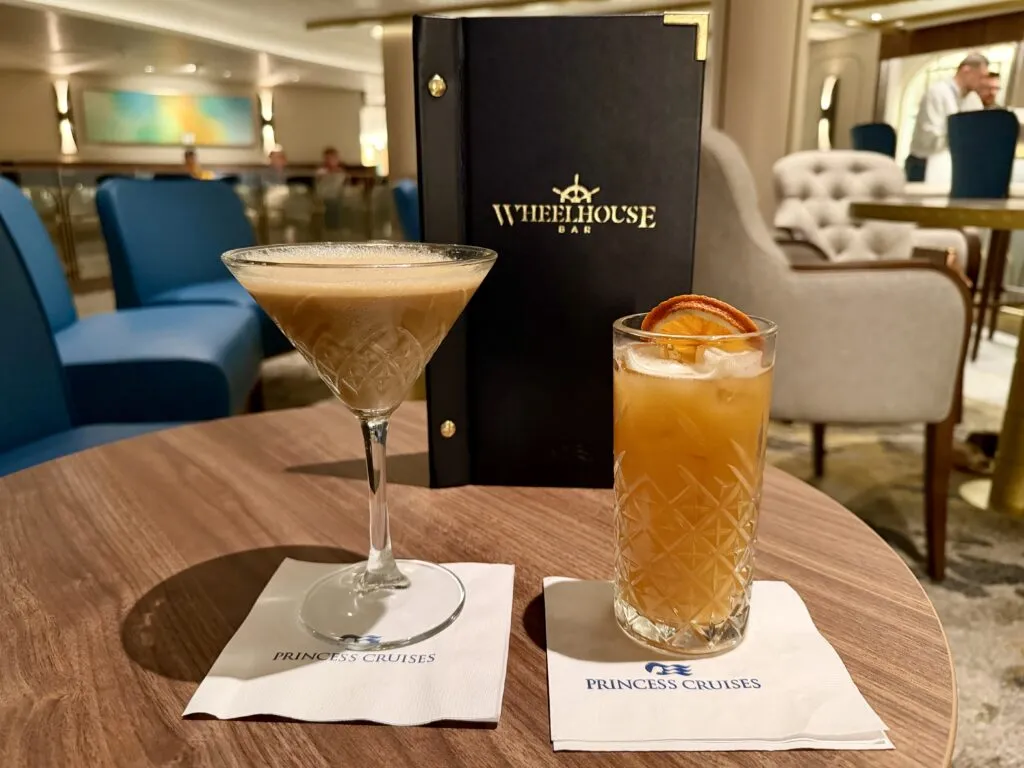 star princess wheelhouse bar cocktails