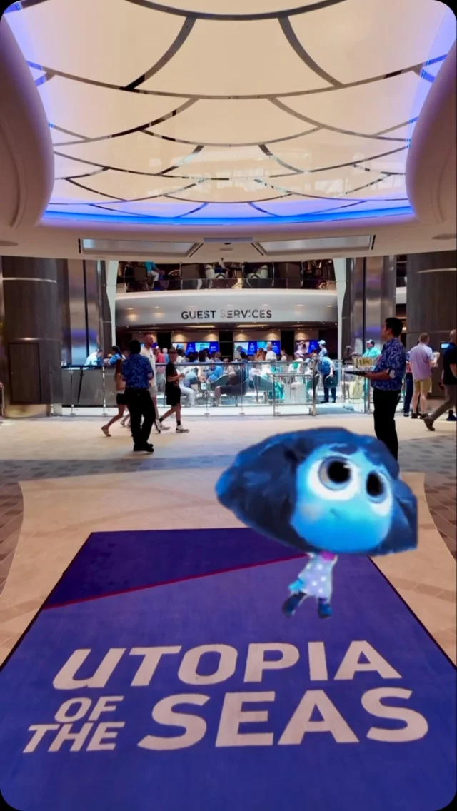 Your friends when they see on social media that you’ve just boarded the world’s biggest weekend! 🤩 #royalcaribbean #utopiaoftheseas #cruiseship #insideout2 #envy